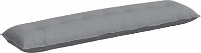 Image de vidaXL Coussin dorsal gris clair 200 x 19 x 50 cm Tissu