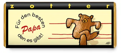 Produktbild von Zotter Schokolade "Für den besten Papa den es gibt!" Bio