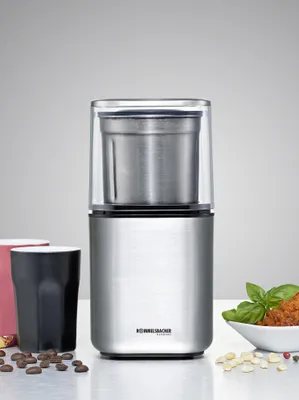 Produktbild von Gewürz & Kaffee Mühle EGK 200, 2 Mahlbehälter aus Edelstahl, auch für Pesto, Gewürze, Nüsse uvm. geeignet