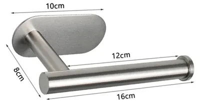 Produktbild von Wandmontierter Toilettenpapierhalter ohne Bohren, Rostfrei, Korrosionsbeständig, Edelstahl, für Badezimmer und Küche.Farbe:Silber