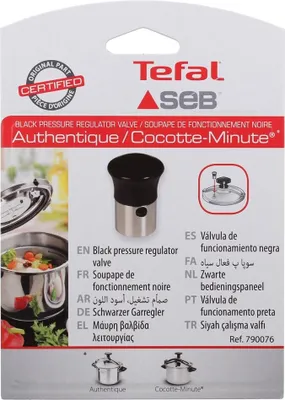 Produktbild von SEB 790076, Schwarz, Edelstahl, Metall, Kunststoff, SEB, Authentique Cocotte Minute, 1 Stück(e)