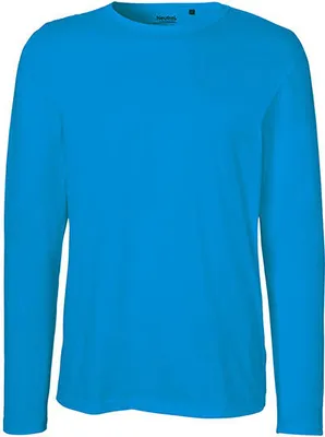 Immagine prodotto di Neutral O61050 | Maglietta a maniche lunghe da uomo / 100% cotone equosolidale - Colore: Sapphire - Taglia: S