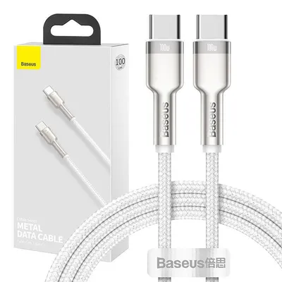 Produktbild von Baseus CATJK-C02, Weiß, USB C, USB C, 1 m, Männlich, Männlich