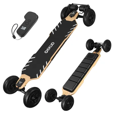 Immagine prodotto di Qekud V2pro: E-longboard – Velocità massima: 60 km/h, Autonomia: 50 km, Potenza: 3500W x 2, Pendenza massima: 30°. Prestazioni estreme per gli appassionati di velocità e per chi ama le avventure fuoristrada
