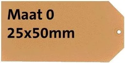 Produktbild von rillprint Warenanhänger 25 x 50 mm kraft braun