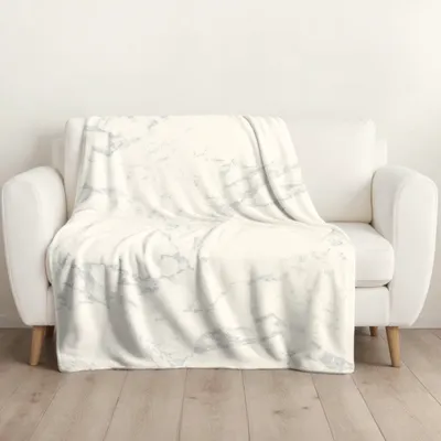 Produktbild von Wohndecke Marmor zweifarbiges Design zum Wenden, das perfekte Geschenk
