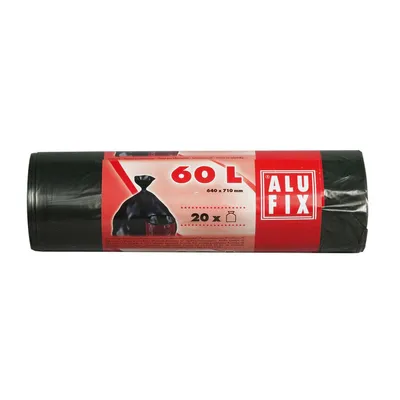 Produktbild von Alufix Müllsäcke 60L Schwarz, 20 Säcke; MS60UNI