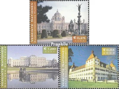 Produktbild von Briefmarken UNO - Wien 2003 Mi 387-388,396 (kompl.Ausg.) postfrisch UNESCO-Welterbe