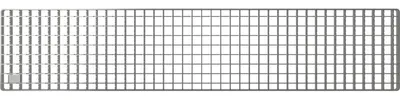 Productafbeelding van Alcadrain APR-R21-1000-135: Afdeksleutel voor dakgoot met kastvorm, 1 meter, roestvrij staal AISI 304