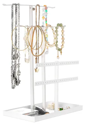 Produktbild von Schmuckständer Schmuckhalter Schmuckbaum - 4 Ebenen - Metall - Für Halsketten und Armbänder
