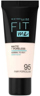 Immagine prodotto di Maybelline, Fit Me Matte + Poreless, Liquid Foundation, 95, Fair Porcelain, 30 ml