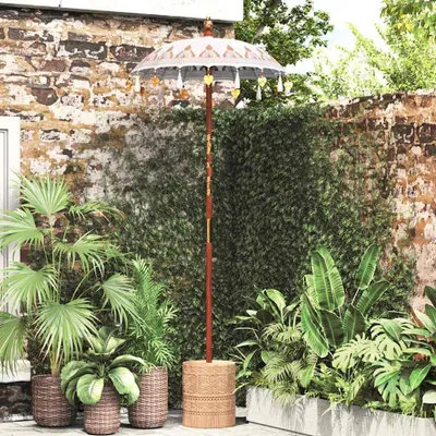 Zdjęcie produktu dla vidaXL Parasol balijski kremowy 125 x 125 x 260 cm