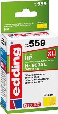 Produktbild von Druckerpatrone für HP No. 903XL (T6M11AE) yellow Packung mit 12 Stück