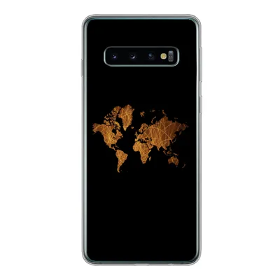 Produktbild von MuchoWow® Handyhülle Schutzhülle Hülle für Samsung Galaxy S10 Weltkarte - Schilf - Karte Silikon Softcase Handy Hülle - Handytasche