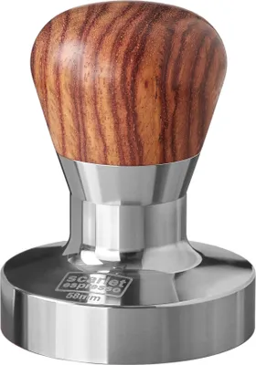 Produktbild von scarlet espresso | Tamper »Passion« für Barista; mit ergonomischem PVC- oder Edelholzgriff nach Wahl und Präzisions-Edelstahlbasis , Größe:58 mm, Farbe:Rosenholz