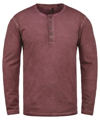 Produktbild von Solid SDTimur Herren Longsleeve Langarmshirt Shirt mit Grandad-Ausschnitt 100% Baumwolle Regular fit