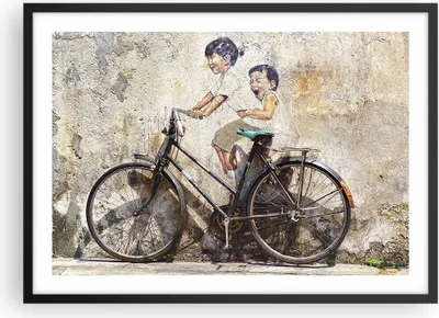 Produktbild von Gerahmtes Poster - Schwarzer Rahmen - Graffiti modern - 70x50 cm - Wand Bild - Wanddeko - Wandbilder - Kunstposter - Wandposter - Bilderrahmen - Bilder - Kunstdruck - Wandbild - P2BAA70x50-3617