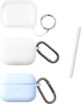 Produktbild von 4smarts 541448 Case Set Omega AirPods Pro 2 Hllen wei hellblau