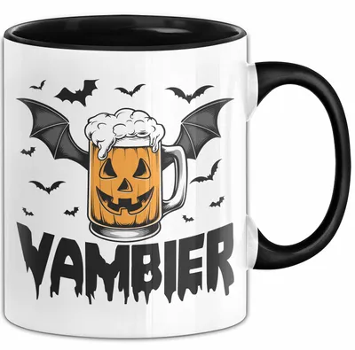 Produktbild von Halloween Tasse Geschenk Vambier Humor Tassen Kaffee-Becher (Schwarz)