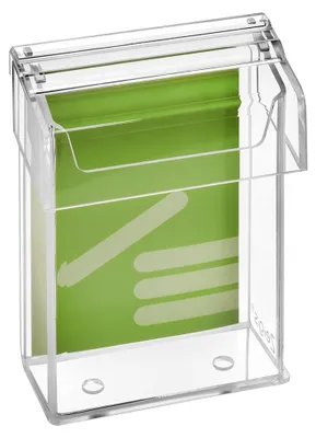 Immagine prodotto di Portadepliant da parete - Formato A6 verticale - Resistente alle intemperie - Acrilico trasparente