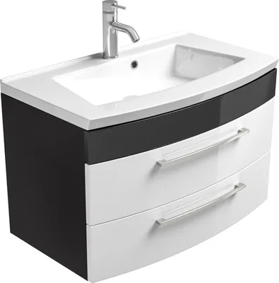 Produktbild von Posseik Waschplatz anthrazit-weiß, Rima (B x T x H) 82 x 54 x 48,5 cm, 5869 99
