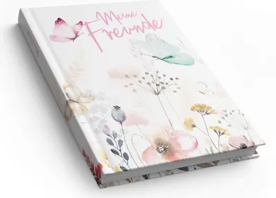 Produktbild von itenga Freundebuch Schmetterling DIN A5, 88 Seiten 150g Naturpapier