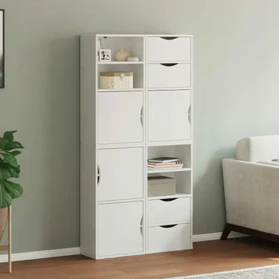 Zdjęcie produktu dla vidaXL Szafki boczne 4 szt. ODDA Biały 40x24x79 cm lite drewno sosnowe