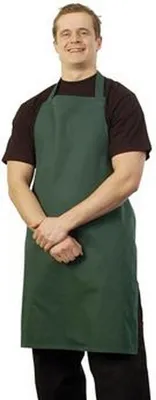 Produktbild von BonChef Schürze mit Latz AB246 (Einheitsgröße) (Flaschengrün)
