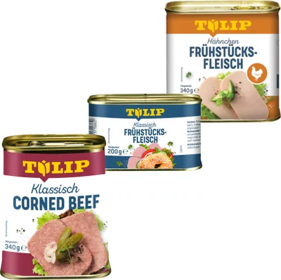 Produktbild von TULIP Bundle 1x 340g Corned Beef 340g Hähnchen 1x 200g Schwein Frühstücksfleisch