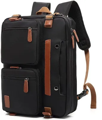 Produktbild von portable 3-in-1 aktetas für herren, 15,6-Zoll-Laptop-Tasche, multifunktionale Reisetasche, schwarz