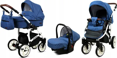Image de BabyLux® Optimal | Kit chaton 3en1 | Blue Flex | Kit chaton combiné | Kit poussette | Poussette