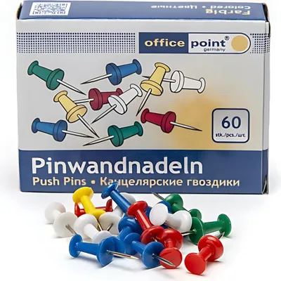 Produktbild von MAG-O Pinnwandnadeln mit Kunststoff-Kopf farbig 60 Stück