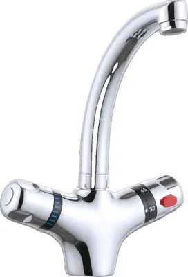 Produktbild von Waschtischarmatur, Thermostatarmaturen, Deckeneinbau-Design, Silber