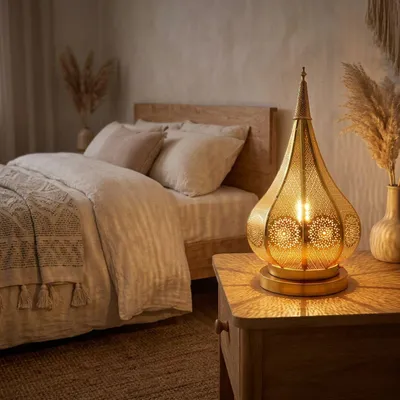 Immagine prodotto di Lampada da tavolo orientale Lampada Kais Gold