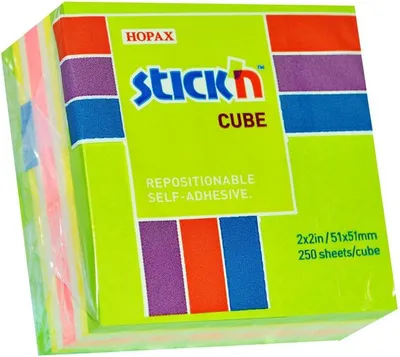 Obrázek produktu pro Bloček Hopax, 51 x 51 mm, neonově modrý