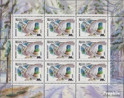 Produktbild von Briefmarken Sowjetunion 1990 Mi 6063Klb Kleinbogen postfrisch Eulen