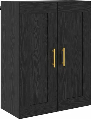 Produktbild von Wandschrank Schwarz Eichen-Optik 69,5 x 34 x 90 cm