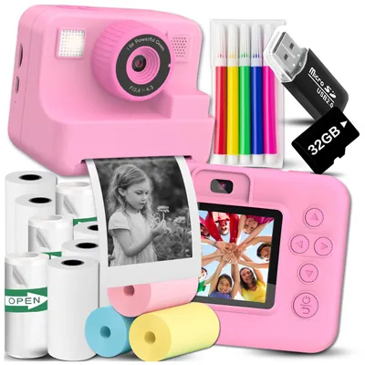 Image de Appareil Photo Numérique Instantané Pour Enfants Avec Imprimante + 11 Rouleaux De Papier