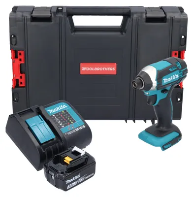 Zdjęcie produktu dla Makita DTD 152 SF1J-R Akumulatorowy klucz udarowy 18 V 165 Nm 1/4" + 1x akumulator 3,0 Ah + ładowarka + RHINO