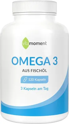 Produktbild von Omega 3 - 120 Kapseln Hochdosiert mit EPA + DHA aus Fischöl