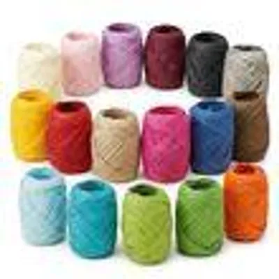 Produktbild von Papierband Raffiabast 17 Rollen Set je 20m Farbenvielfalt Mix