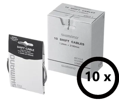 Produktbild von Shimano Schaltinnenzüge Box Ø 1,2 mm x 2100 mm VE 10 St. silber