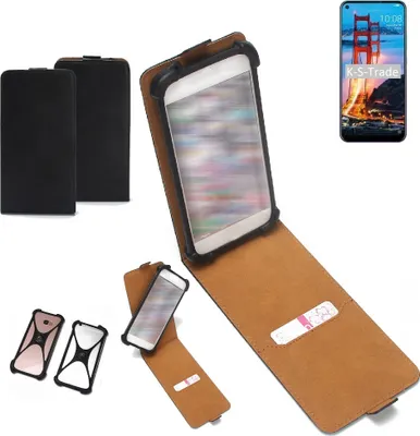 Produktbild von K-S-Trade Handyhülle Schutzhülle kompatibel mit ZTE Blade V2020 Hülle Case Cover Flip Style Bumper schwarz 1x