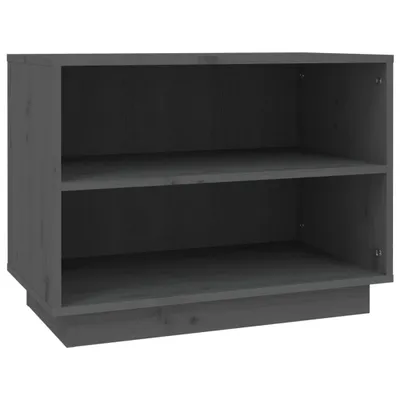 Zdjęcie produktu dla vidaXL Szafka na buty szara 60x34x45 cm lite drewno sosnowe