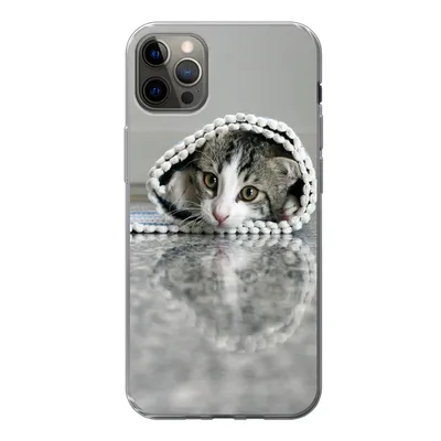 Produktbild von MuchoWow® Handyhülle Schutzhülle Hülle für iPhone 13 Pro Max Katze - Teppich - Boden Silikon Softcase Handy Hülle - Mobiltelefon