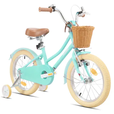 Produktbild von KEANO Prinzessin Kinderfahrrad für Mädchen in 12,16,20 Zoll, mit Weidenkorb, Doppelbremse sowie Kettenschutz