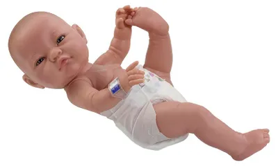 Image de Paola Reina poupée bébé fille blanche avec couche 45 cm - Poupées Jouets