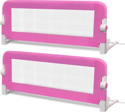Obrázok produktu pre vidaXL Chránič postele pre batoľatá 2 ks. Ružový 102x42 cm