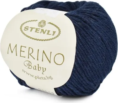Produktbild von Stenli Merino Baby 124 – Weiches Strick- und Häkelgarn Marineblau