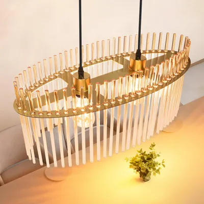 Produktbild von ZMH Hängelampe Esstisch Pendelleuchte 2 Flammig - Hängeleuchte Gold E27 Pendellampe aus Glasschirm Ø 60 cm Esstischlampe Hängend für Cafe Bar Küche Wohnzimmer (ohne Leuchtmittel )